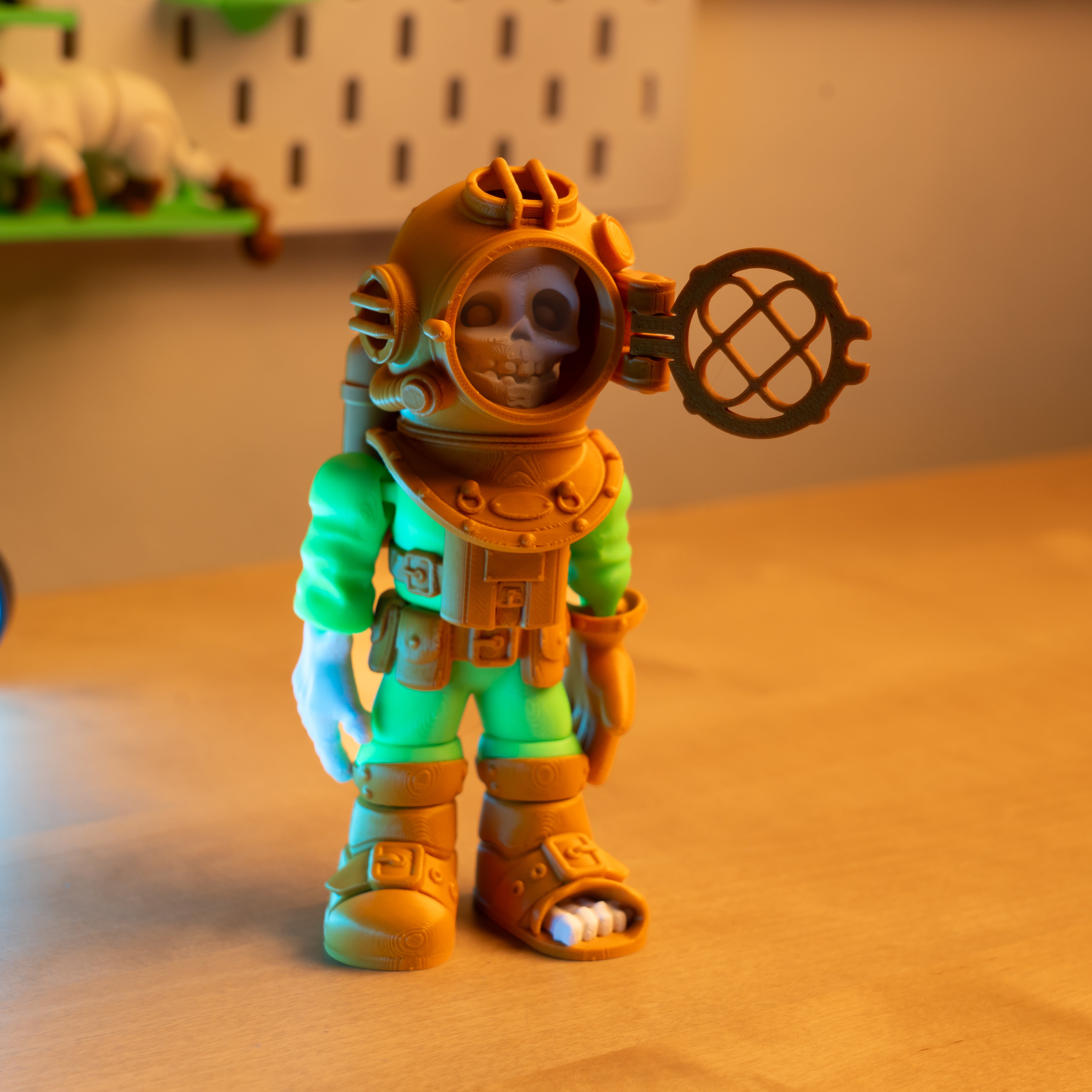 Buzo Esqueleto – Figura Articulada 3D