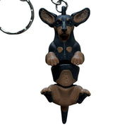 Collectible Jointed Dachshund Keychain