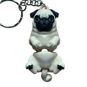 Articulated Pug Keychain