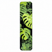 Marcapáginas texturizado Monstera Deliciosa con hojas verdes sobre fondo blanco